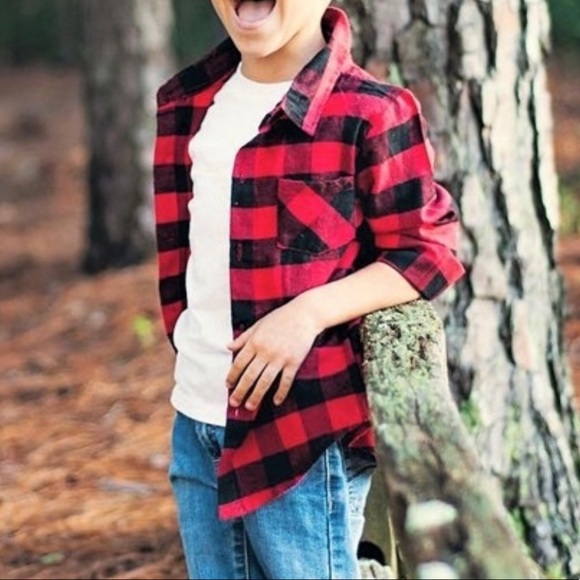 NWOT Toddler Boys Plaid Shirt - Picture 5 of 6